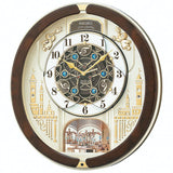 Seiko Clock Wall Clock Radio Wave Analog Mechanical Triple Selection Melody Rotating Decorations Light Gold Color RE579B SEIKO