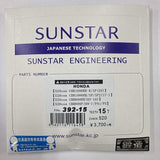 Sunstar Front Sprocket, 520-15T, CBR600RR (03-06) (520con), CBR600F4I (520con), etc. 392-15