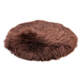 Nishikawa MU-CU-6019LH Shearling Cushion, Made in Japan, Fluffy, Smooth, Long Fur, Premium Quality, 100% Sheepskin, Blue, Diameter 17.7 inches (45 cm)