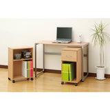 Nakabayashi NDW-001NM Cabinet, Sleeve Desk, My Wagon, Shelf Type, Natural Wood Grain