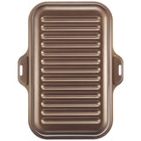 Paloma PGDL-30BM Large Corrugated Deep Plate for Gas Stoves, La Cook Gran Truffle Brown