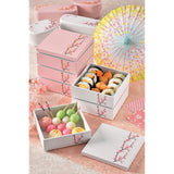 Tatsumiya 54794 Sakura 5.9 inches (15.0 cm), 3-Tier, WH Size: Approx. W 5.9 inches (15 cm), D 5.9 inches (15 cm), H 6.7 inches (17 cm)