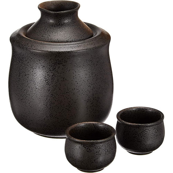 Ale Net Bizen Bizenbuki Sake Bowl with Heat Insulator (Large) (Includes 2 Cups)