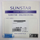 Sunstar Front Sprocket, Model Number: 3A5 (520 SIZES), Typical Car Models: ZX-6R (07-), Model: Front Sprocket