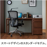 KOIZUMI JG5-203SV Ergonomic Chair, Silver, Size: W680 x D680 - 900 x H1065 - 1155 mm), Seat Height: 16.9 - 20.5 inches (430 - 520 mm), Elbow Height: 24.8 - 28.3 inches (630 - 720 mm)