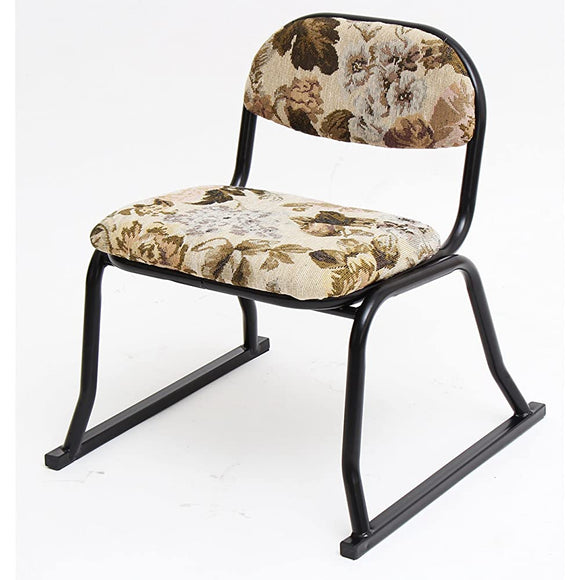 Vita Floor Chair, Floral Pattern, Product Size (W x D x H): Approx. 16.5 x 16.5 x 18.3 inches (42 x 42 x 46.5 cm), Seat Height 11.0 inches (28 cm)