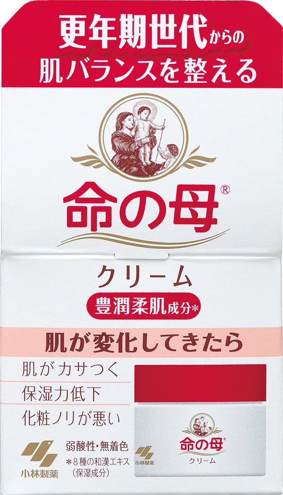 Kobayashi Pharmaceutical Inochi no Haha Cream 40g Rich and soft skin ingredient that balances skin from the menopausal generation