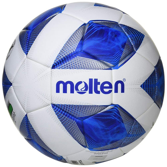 molten F5A5000 Vantagio 5000 Soccer Ball, For General, University, High School, Junior High School, No. 5 Ball, International Certified Ball, Certified Ball, White x Blue