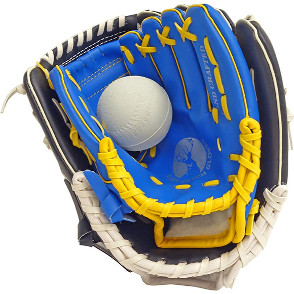 CAPTAIN STAG UX-2555 Baseball Parent and Child Glove Set with Ball (Adult/Right Throw/Kid/Right Throw)