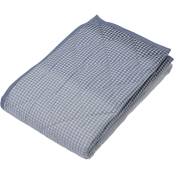 Nishikawa 5NX-WF-013 D (OCS) Mattress Pad, Double, Washable, Waffle Weave, Organic Cotton, 100% Cotton, Gray