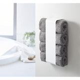 Yamazaki Magnet Bath Towel Storage Bath Towel Stocker Bath Towel Holder Tower White 3619