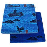 Motquet Cushion Kobe City Bus Japanese Seal Collaboration Goods Cushion (Blue)