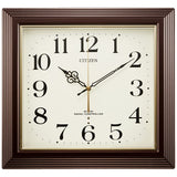 Citizen Atomic Wall Clock Analog Eight Uphill Square Brown Citizen 4my803 – 006