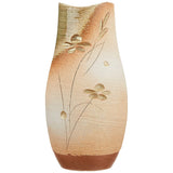 Shigaraki Ware MR-1-2542 Hechimon Vase, Flower Base, Large, Vertical, White, Beige, Meiyo, Pottery