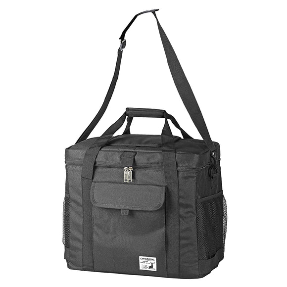 Captain Stag UE-567 / UE-568 Insulated Bag, Cooler Bag, Foldable, Storage, Super Cool Soft Cooler, Black