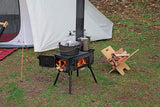 Captain Stag UG-75/UG-2031/UG-2032 Kamado Rectangular Wood Stove, BBQ, With Chimney, Glass Window, Storage Bag Included