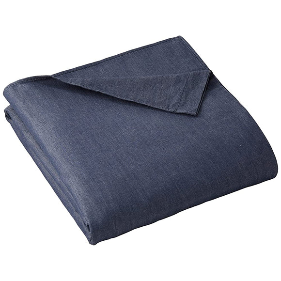 [Fab The Home fabuzaho-mu] Solid Denim Duvet Cover Single (150x210 cm) Light Denim/Navy konfo-ta-kaba- Small fh121855 – 310