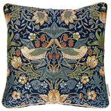 Kawashima Textile Celcon LL1710 Morris Design Studio Back Cushion Cover, Strawberry Thief, Blue, 17.7 x 17.7 inches (45 x 45 cm)