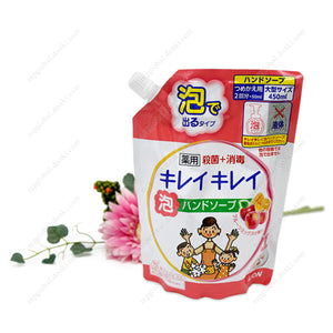 Lion Kirei Kirei Medicated Foam Hand Soap, Refill, Fruit Mix Fragrance