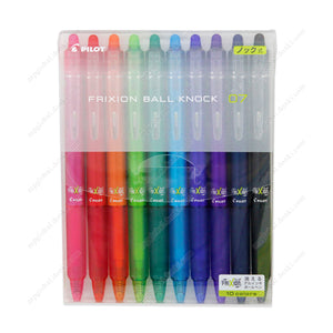 Pilot Frixion Ball Knock, 0.7Mm, 10 Color Set