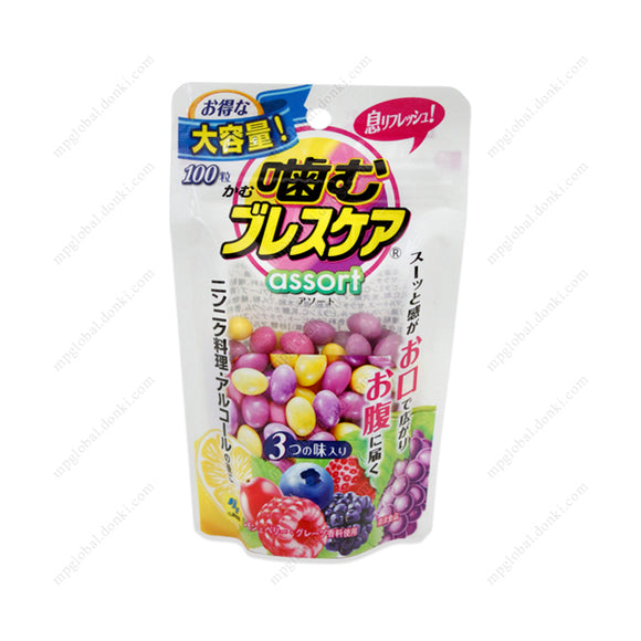 Kobayashi Pharmaceutical Chewing Breath Care, Pouch, Berry/Lemon/Grape