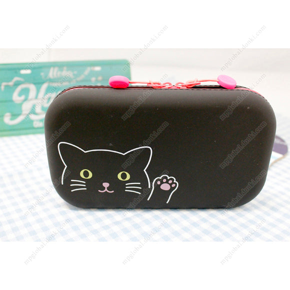 Punilabo Zipper Pouch, Black Cat