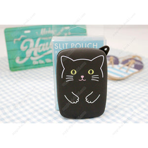 Punilabo Slit Pouch, Black Cat