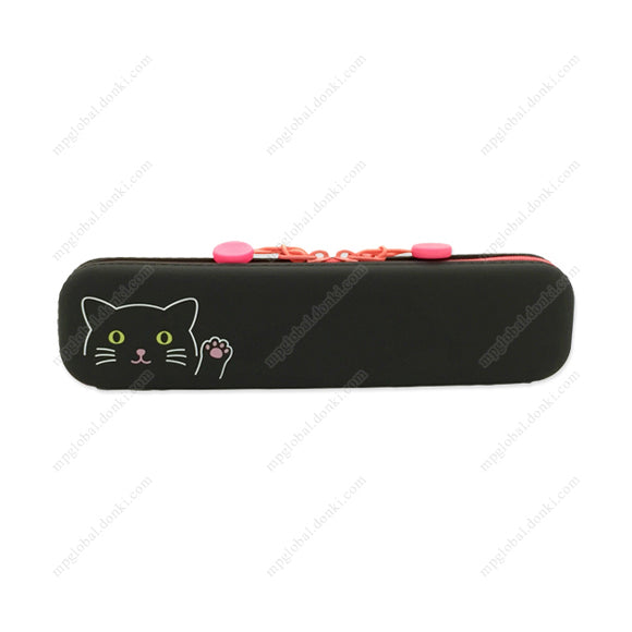Punilabo Slim Zipper Pouch, Black Cat