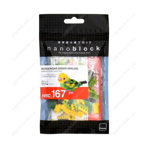 Nanoblock 167 Budgerigar, Green Opaline