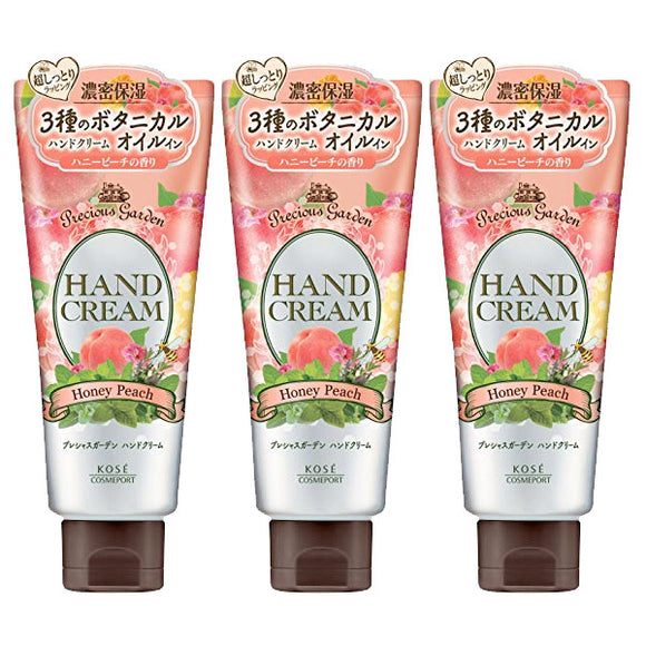Kose Precious Garden Hand Cream, Honey Peach, Set Of 3