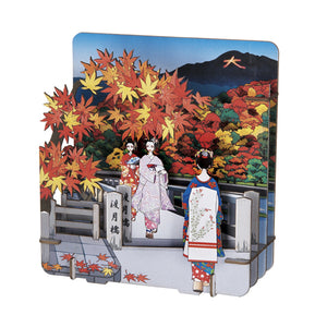 3D Paper Puzzle, Arashiyama (Togetsu-Kyo Autumn Leaves)