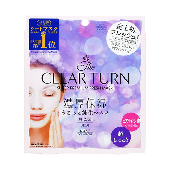 Clear Turn Premium Fresh Mask Super Moist 3 Sheets