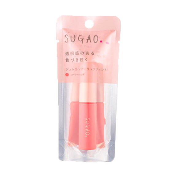 Sugao Jelly Feeling Sheer Lip Tint Coral Red