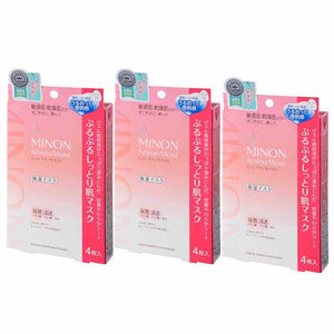 Minon Amino Moist Soft & Moisture-Rich Skin Mask, 22Ml X 4-Pack *3