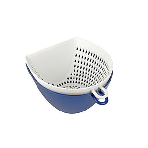 Delish Kitchen Salad Bowl And Strainer (Navy) 650Ml